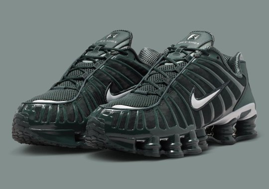 Green “Seaweed” Wraps The Nike Shox TL