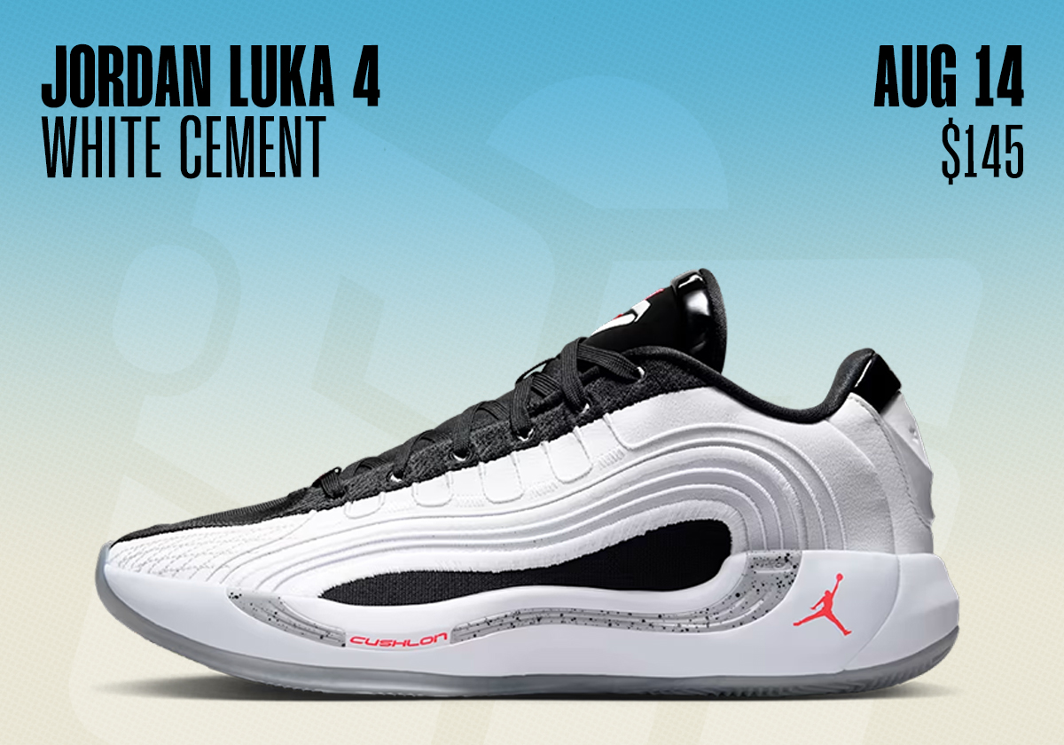 Sneaker Releases August 10 August 16 2025 Jordan Luka 4 White Cement