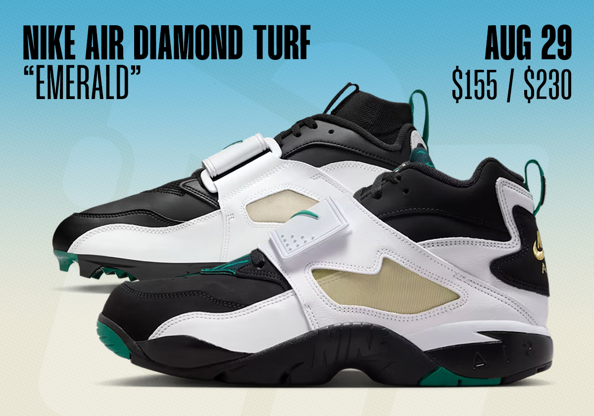 Sneaker Releases August 24 August 30 2025 Nike Deion Sanders Diamond Turf Emerald