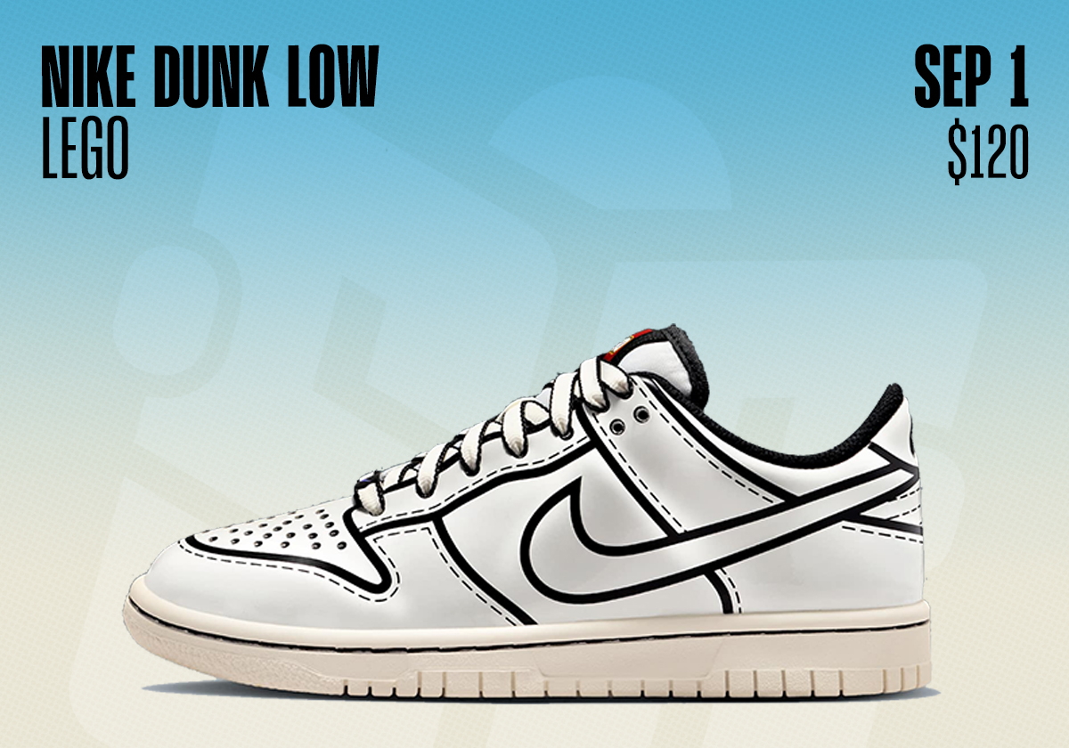 Sneaker Releases August 31 September 6 Nike Dunk Low Lego
