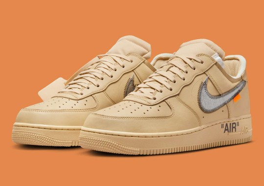 Official Images Of The Virgil Abloh x Nike Air Force 1 “Sesame”