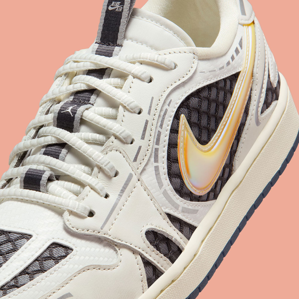 Air Jordan 1 Low Method Of Make V3 Sail Coconut Milk Anthracite Metallic Silver Hq2186 100 6