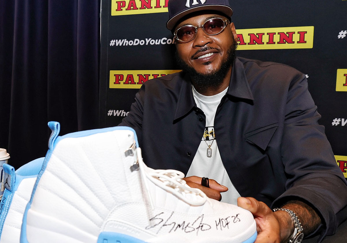 Carmelo Anthony Signs Air Jordan 12 “Melo” Before Hall of Fame Induction