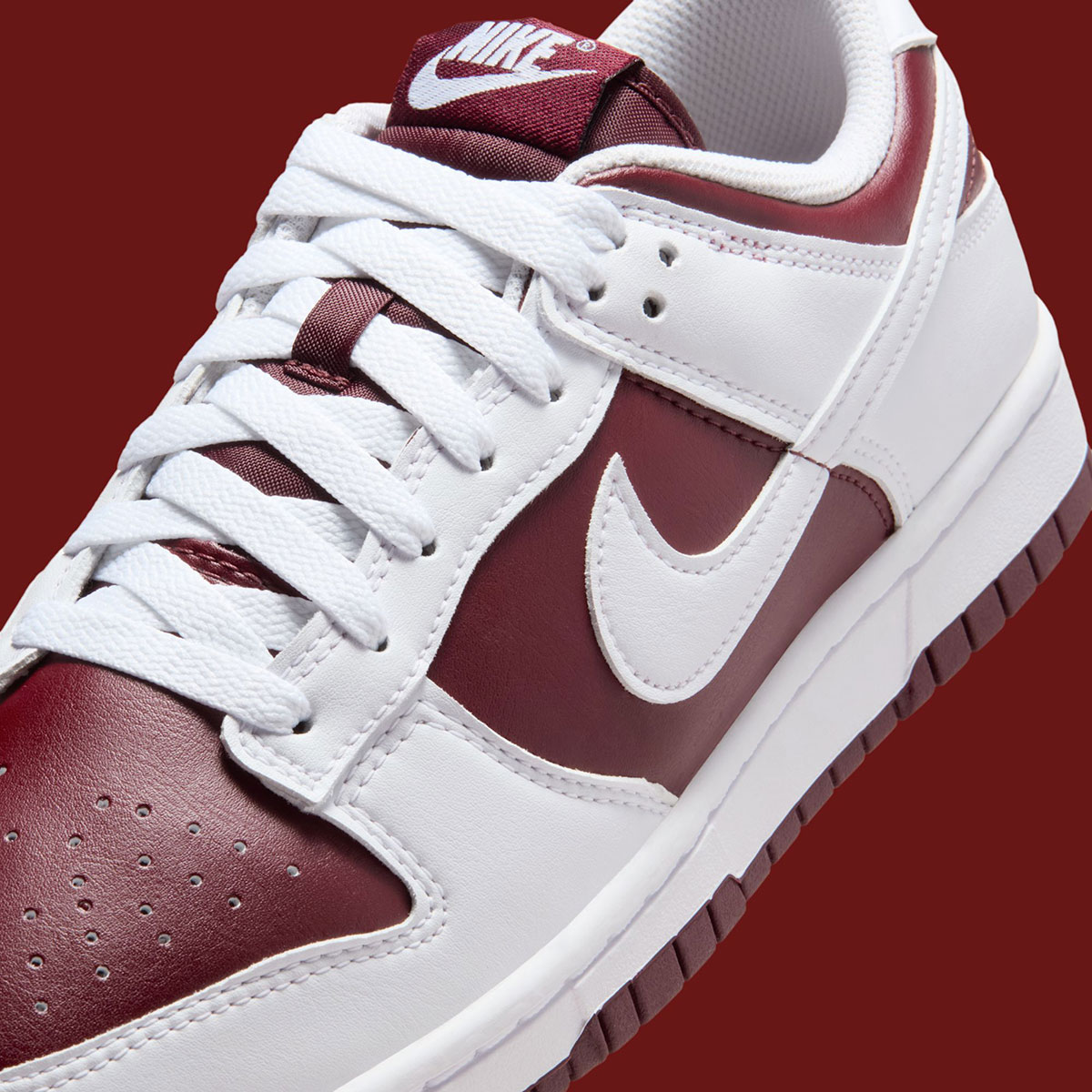 Nike Dunk Low Womens White Dark Team Red Im6572 601 7