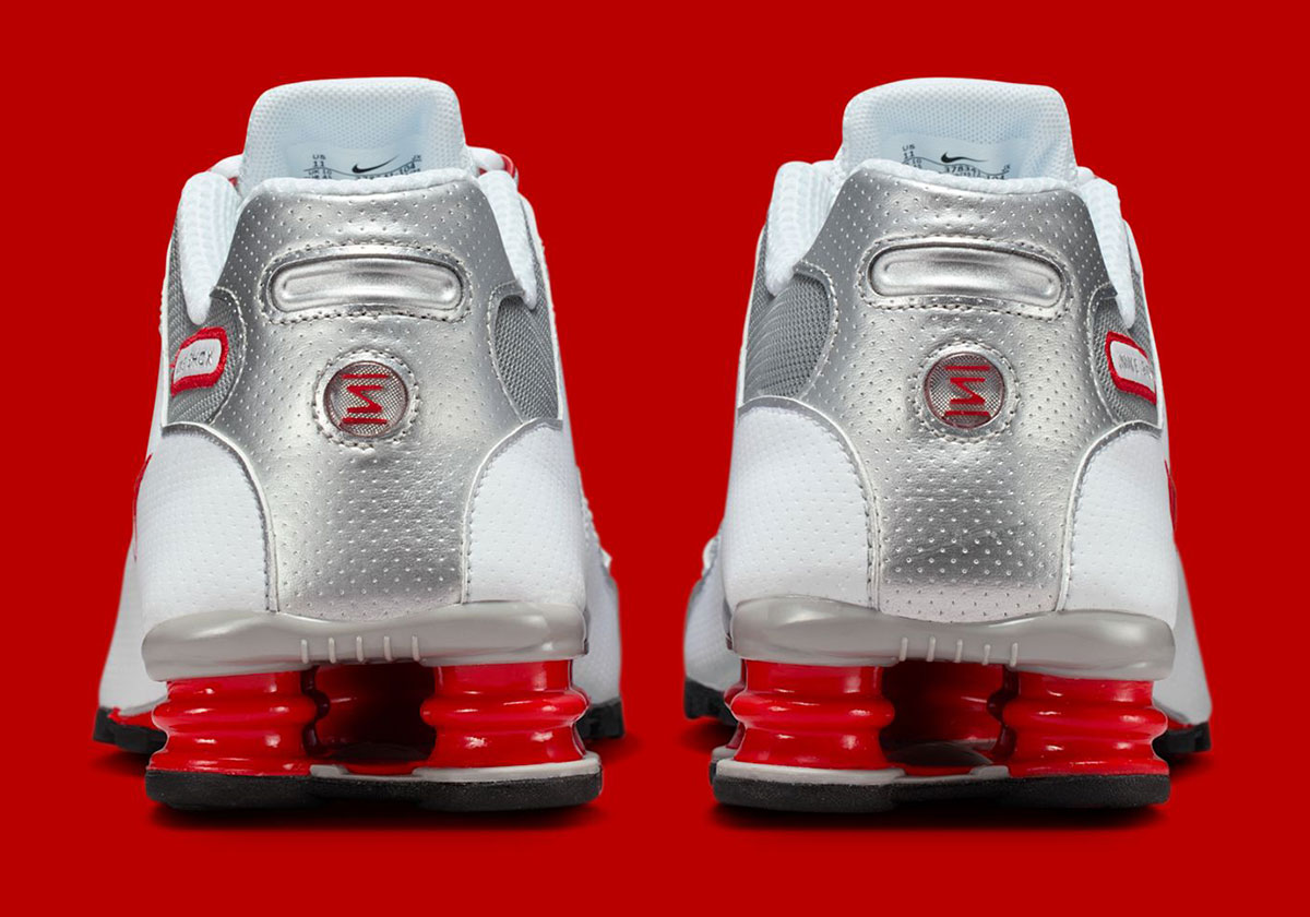 Nike Shox Nz White Sport Red Cool Grey Metallic Silver 378341 104 7