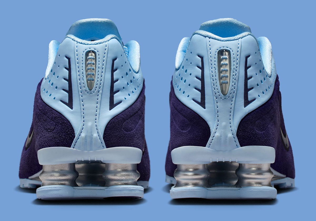 Nike Shox R4 Imperial Purple Celestine Blue Black Metallic Silver Hq7739 500 5