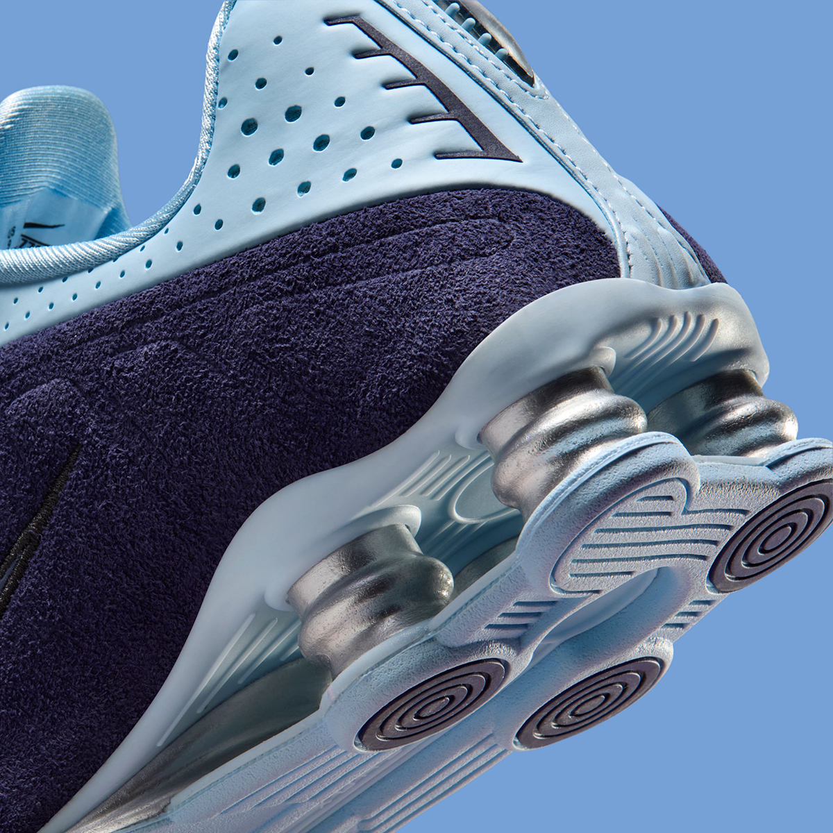 Nike Shox R4 Imperial Purple Celestine Blue Black Metallic Silver Hq7739 500 7