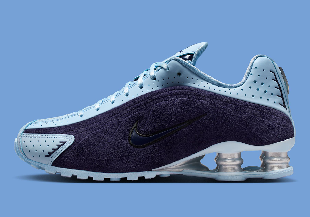 Nike Shox R4 Imperial Purple Celestine Blue Black Metallic Silver Hq7739 500 8