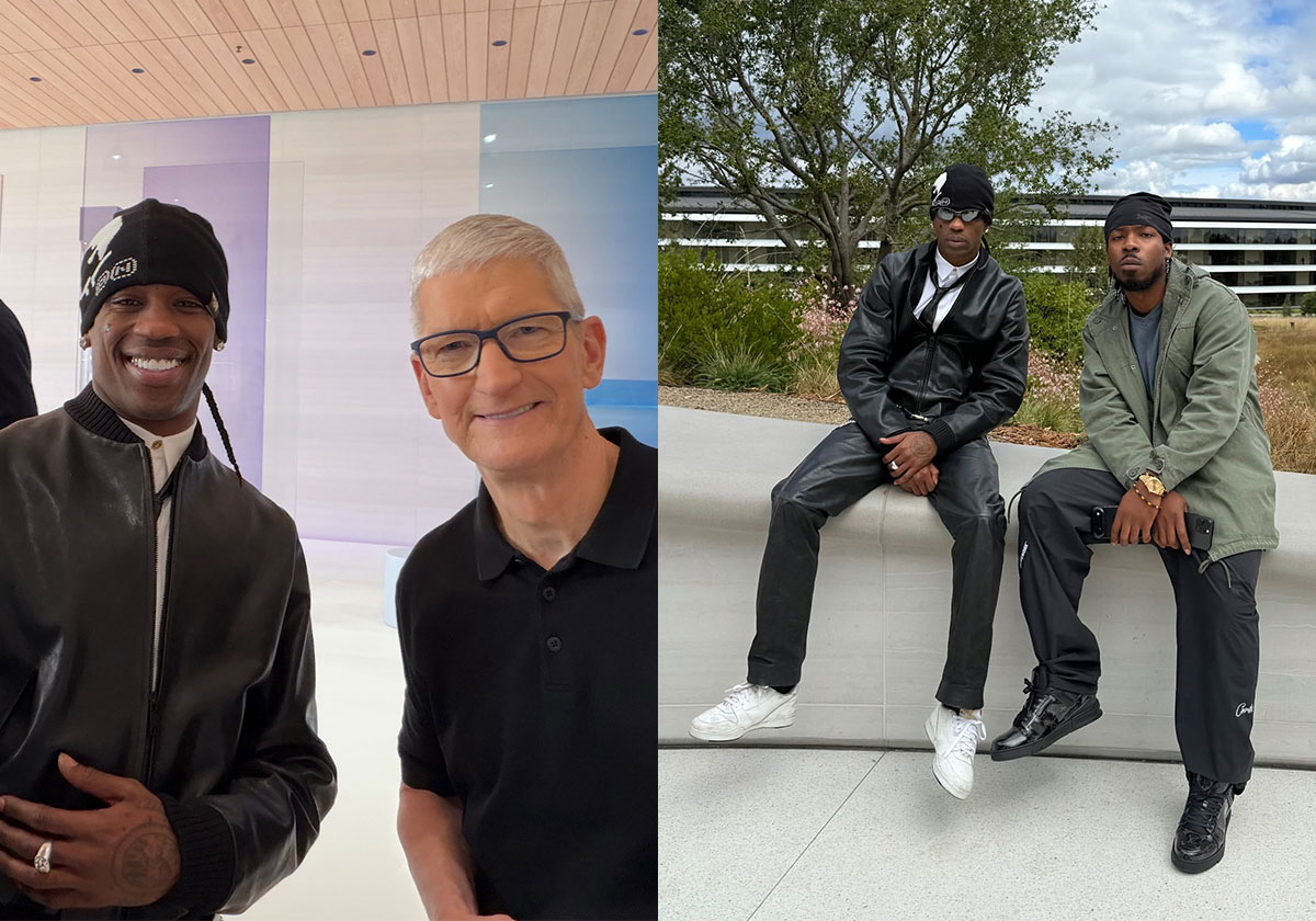 Travis Scott Attends Apple Keynote Wearing Vintage Apple Sneakers