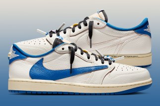 Official Images Of The Travis Scott x Fragment Design x Air Jordan 1 Low OG